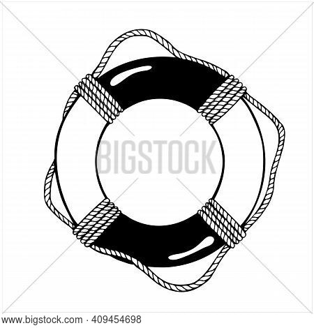 Life Ring, Hand Drawn Isolated Vector Illustration