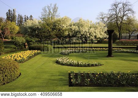 Verbania (vco), Italy - April 01, 2017: Villa Taranto Botanical Gardens, Verbania, Piedmont, Italy
