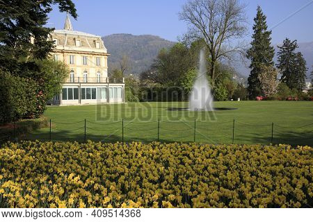 Verbania (vco), Italy - April 01, 2017: Villa Taranto Botanical Gardens, Verbania, Piedmont, Italy
