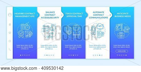 Efficient Contract Management Tips Onboarding Vector Template. Balance Contract Access And Security.