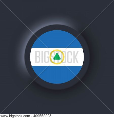 Flag Of Nicaragua. National Nicaragua Flag. Nicaragua Symbol. Vector Illustration. Eps10. Simple Ico