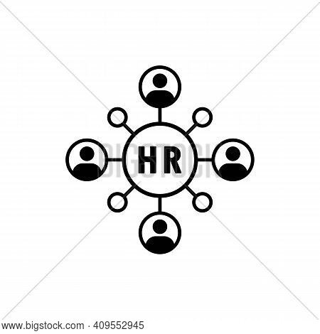 Hr, Personnel, Management Icon. Personnel Change Icon. People In Round Cycle Symbol. Human Resource 