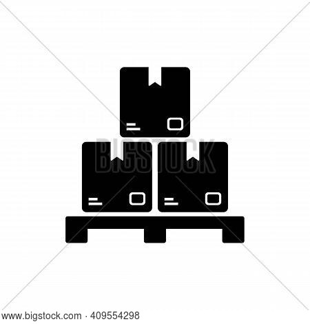 Pile Of Stacked Cardboard Boxes. Delivery Icons. Pile Of Stacked Sealed Goods Cardboard Boxes. Vecto