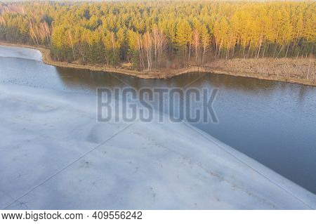 The Lagoon, An Artificial Water Reservoir Near The Village Of Klikow In Western Poland. It Was Creat