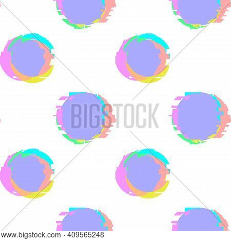 Glitch Noise Distortion Seamless Pattern With Chromatic Aberration Effect