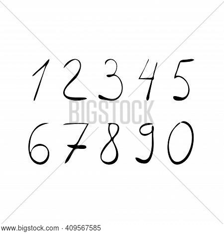 Set Of Ten Numbers Form Zero To Nine