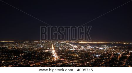 San Francisco på Night Panorama