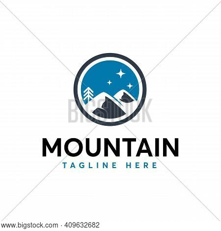 Iconic Mountain Logo Designs Vector, Mountain Logo Badge
