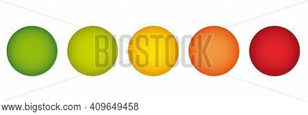 Sample Shape Bubble Chart Infographics In Traffic Light Colors
