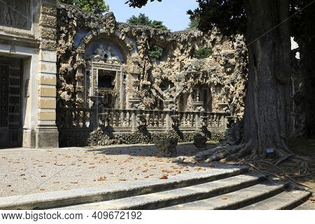 Lainate (mi), Italy - June 16, 2018: Villa Litta Borromeo Visconti Ninfeo, Lainate, Milan, Lombardy,