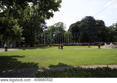 Lainate (mi), Italy - June 16, 2018: Villa Litta Borromeo Visconti Park, Lainate, Milan, Lombardy, I