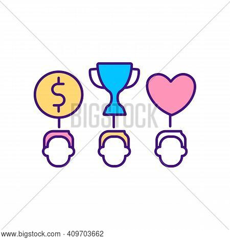 Value Diversity Rgb Color Icon. Top Management Diversity Types. Recognizing Differences Between Work