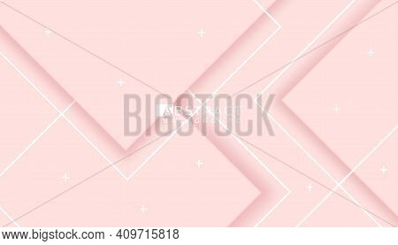 Abstract Background 3d With White Grey Smooth Colour Gradient, Shape With Shadow Isolated White Back