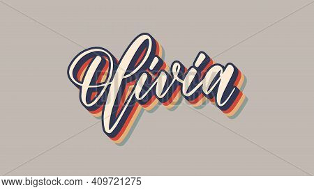 Olivia Name Vector Typography With Burst And Shadows