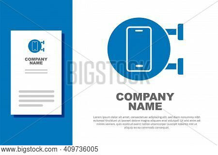Blue Phone Repair Service Icon Isolated On White Background. Adjusting, Service, Setting, Maintenanc