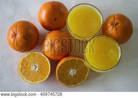 Glass Of Kinnow Juice. It Is Juicier Than Orange And Has More Sour Taste