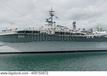 Uss Midway Museum, Historical Naval Aircraft Carrier Museum In Downtown San Diego, California. Aircr