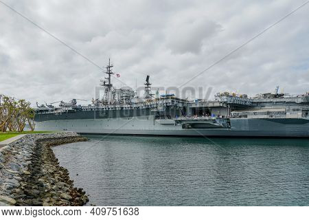 Uss Midway Museum, Historical Naval Aircraft Carrier Museum In Downtown San Diego, California. Aircr