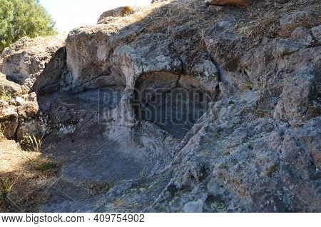 Santadi, Sardinia - 05.20.2017: Archeological Area In Santadi