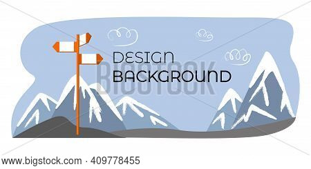 Vector Image Panorama Of A Mountainous Terrain