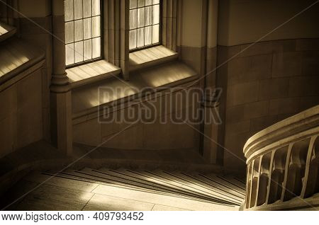 Gothic Stairs Architectural Abstract Light Color Image