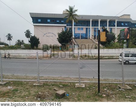 Closeup Of New Kandhaya Bhavana Or Revenue Building At Ramanagaram