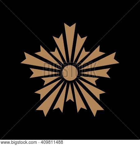 Golden Asahi Chapter Sign. Japan Police Crest Sign