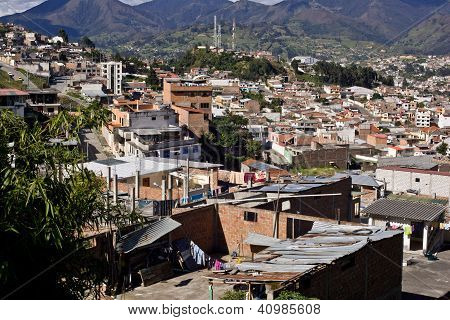 Visning af ecuadorianske by