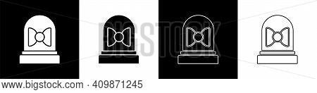 Set Motion Sensor Icon Isolated On Black And White Background. Vector