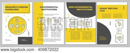 Research Funding Guidelines Brochure Template. Non Governmental. Flyer, Booklet, Leaflet Print, Cove