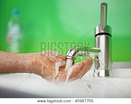 Catching Fresh Water With Hand