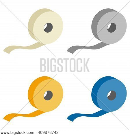 Adhesive Tape, Scotch Tape, Set Of Different Colors, Vector Scotch Product Packaging
