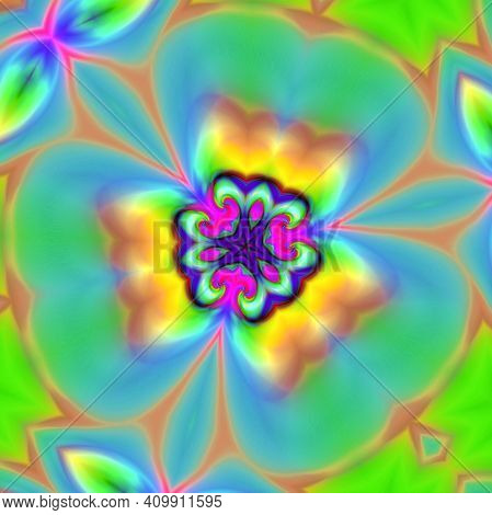 Abstract Coloring Background Of The Gradient With Visual Wave And Lihting Effects
