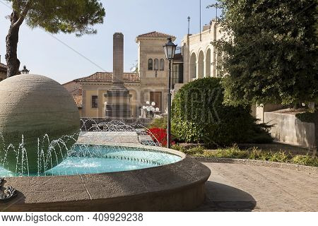 Beautiful Fountain Of The Republic In San Marino, Italy