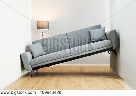 Lack Of Space Interior Design Mistake. Sofa Furniture Does Not Fit