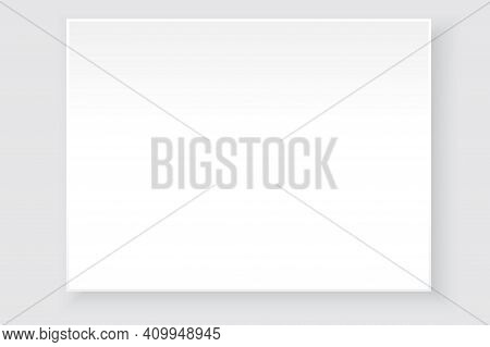 Paper Cut White Sheet. Vector Template. 3d Paper Cut Design. Stock Image. Eps 10.
