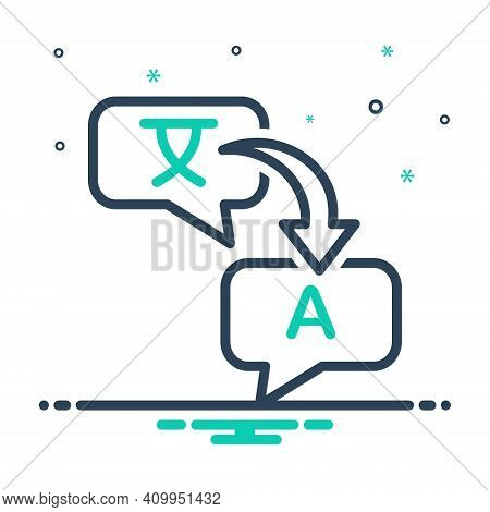 Mix Icon For Translate Render Retranslate Interpret Explain Clarify Convert Decode Dictionary Langua