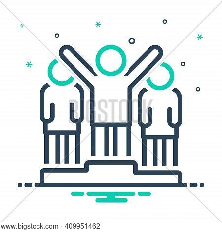 Mix Icon For Competition Contest Reactance Impedance Championship Podium Victory Achievement Rival C