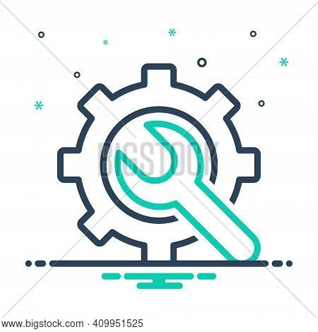 Mix Icon For Preference Config Gearwheels Service Settings Machine Wrench Repair