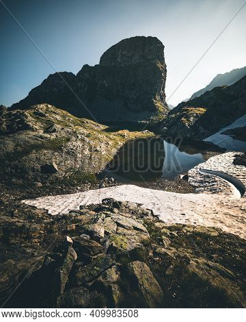 Lake At Klafferkessel In The Austrian Alps - Schladming