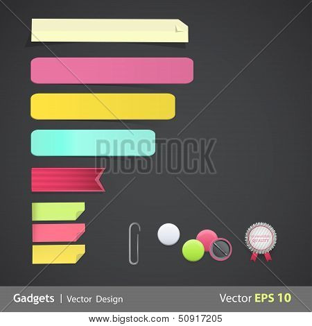 Set Of Labels For Website. Vector Design