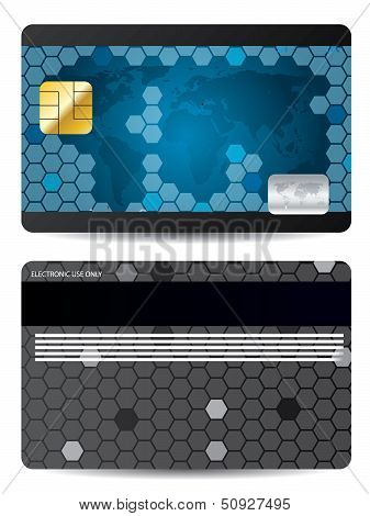 Blue Credit Card Design