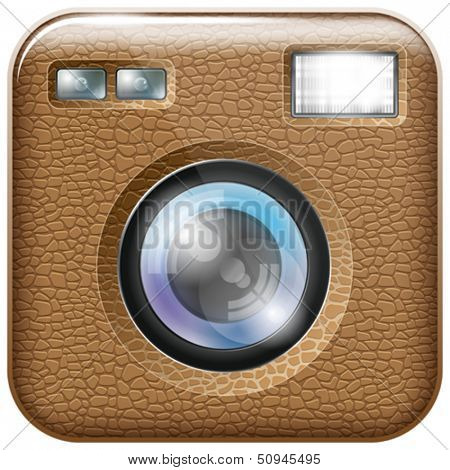 Vector camera lens app icon with blends and transparent. All layers well organized and easy to edit
