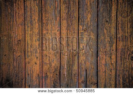 Painted Wooden Fence Background
