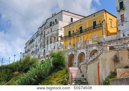 Panoramic view of Rodi Garganico. Puglia. Italy.