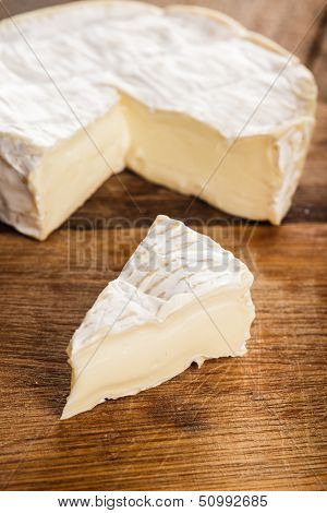 Camembert Slice Closeup