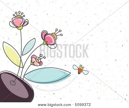 Blomster og bi