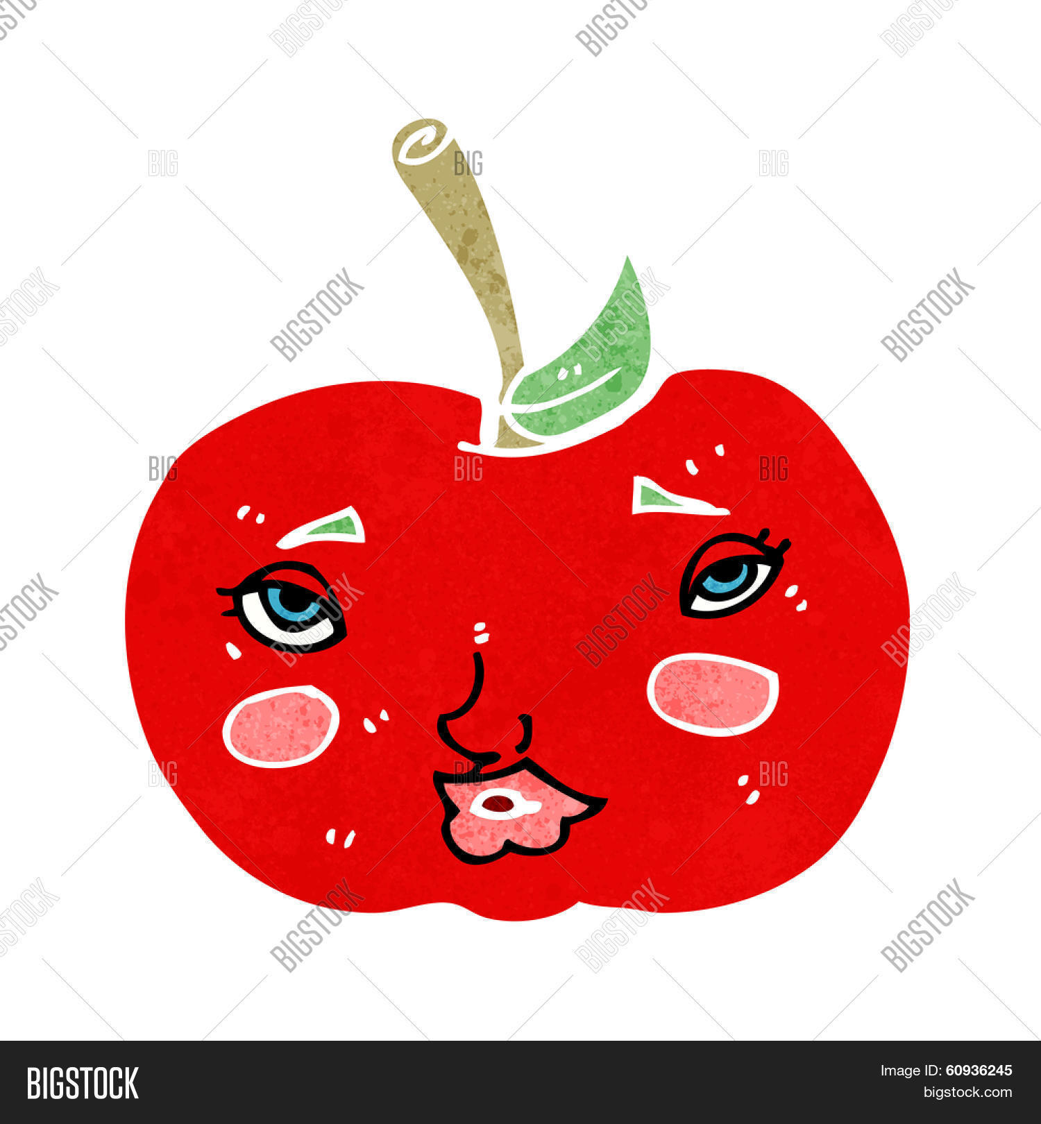 Cartoon Apple Face Image & Photo (Free Trial) Bigstock