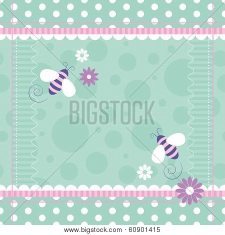 bees greeting card