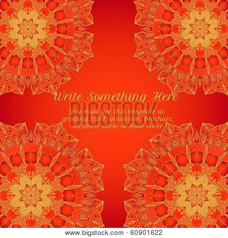 vector delicate lace round pattern